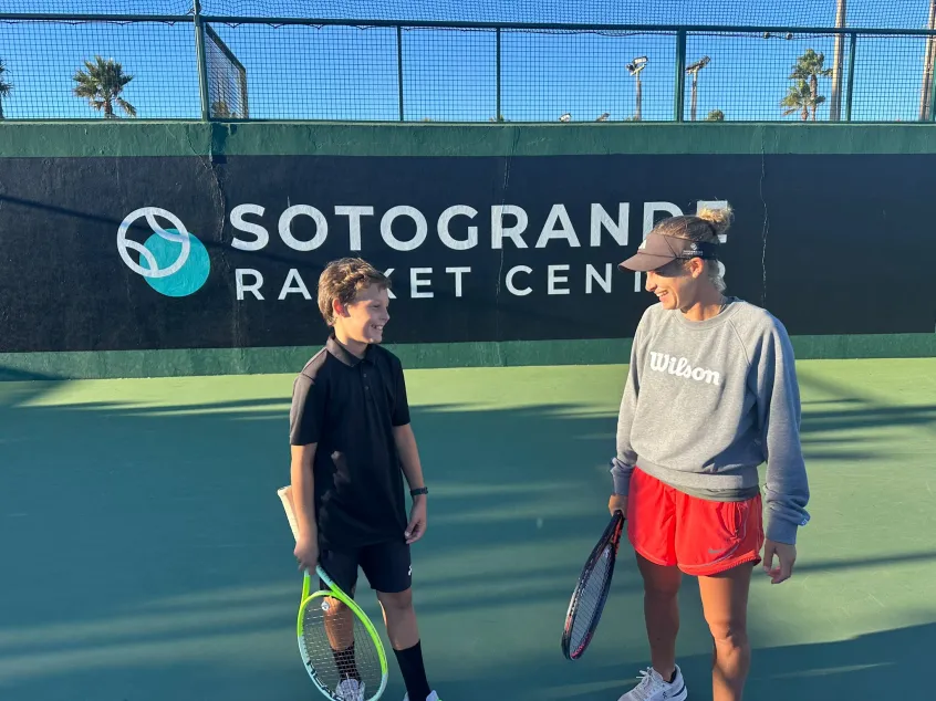 Een coach en een speler